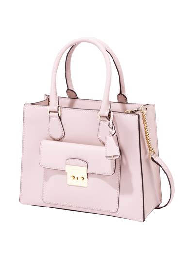 michael michael kors handtasche aus echtem saffianoleder rosé|michael kors leather tote.